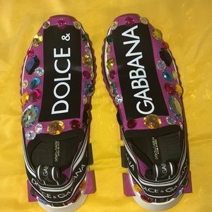 Dolce & Gabbana Crystal- Embellished Sneakers